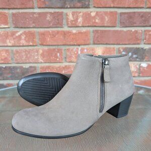 Women's Ecco Grey Leather Ankle Boots Size 6 - 6.5